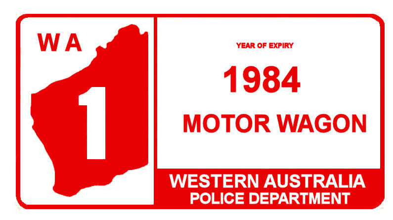 (image for) Australia 1983-84 WA Inspection Sticker